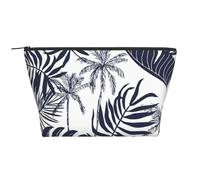 Palme tropicali foglie Silhouette hawaiana, Borsa da toilette Borsa per trucco Borsa per cosmetici Borsa da toilette da viaggio portatile