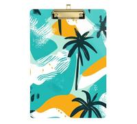 Palme Verdi Estate A4 Appunti Cartella Appunti Cartella Padfolio Plastica per Classroom Forniture per Insegnanti Elementare Dimensioni 9 x 12
