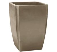PALMEA Vaso alto per arbusti da 65 L - Doppia parete - Riserva idrica integrata - 47 x 47 x 65 cm - Tortora - EDA