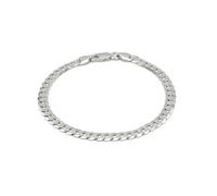 Palmera Bracciale da uomo in argento Sterling 925, stile cubano, in 2 lunghezze (21,3 cm e 22,5 cm), con scatola portagioie e panno per la pulizia dell'argento, Lang, Argento sterling, Zirconia cubica