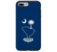 Palmetto albero con le sue radici sulla mappa dello stato della Carolina del Sud Custodia per iPhone 7 Plus/8 Plus