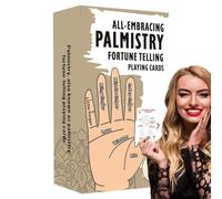 Palmistry Oracle Deck, Tarocchi casual, Strumento di intrattenimento dal design chiaro e conciso, mazzo di lettura mistico a mano, divertente fornitura di giochi per feste per e familiari