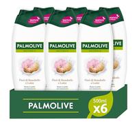 Palmolive Bagnoschiuma Naturals Fiori di Mandorlo e Latte Idratante 6x500ml I Idrata Tutti I Tipi Di Pelle I Formula Delicata Per Una Pelle Soffice I Ingredienti al 95% di origine naturale*