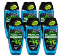 Palmolive Men Gel doccia 3 in 1 - Sport - con olio essenziale di menta e cedro - Confezione da 6 (6 x 250 ml)
