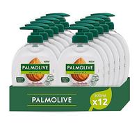 Palmolive Sapone Liquido Mani Latte e Mandorla Confezione da 12 x 300 ml | detergente idratante per le mani | ingredienti al 96% di origine naturale* | 95% con formula biodegradabile