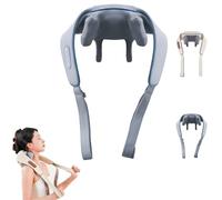 Palmory Neck & Shoulder Massager, 4D Kneading Shiatsu Deep Tissue Neck and Shoulder Massager with Heat, Upgraded 6 Head Massage, for Back, Waist, Leg Use (1Pcs*Blue)