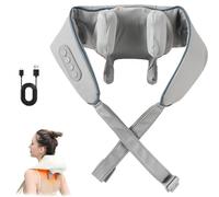Palmory Neck & Shoulder Massager, Palmory Neck Massager, Deep Tissue 4d Massage Technology, Upgraded 6 Head Massages, for Back, Waist, Leg Use, Office, Home (Grey)