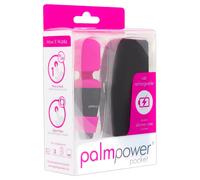 Vibratore Massaggiante Compatto PalmPower Pocket con Custodia e Ricarica USB (Rosa-Nero)