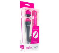 PalmPower Wand - massaggiatore vibrante con powerbank (rosa-grigio)