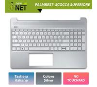 Palmrest con tastiera ITA compatibile con HP 15s-fq0058nl 15s-fq0060nl Argento