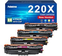 Palmtree 220X 220A Cartucce Toner Compatibile con HP 220X 220A per HP Color LaserJet Pro MFP 4302dw 4302fdw 4202dw 4202dn 4302fdn W2200X W2201X W2202X W2203X( Nero Ciano Magenta Giallo,con Chip )