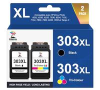 Palmtree 303XL 303 XL Compatibili con Cartucce HP 303 Nero e Colore per Cartuccia HP 303 XL per HP Envy Photo 6230 7830 6232 6230 6220 7130 7134 6234 6255 6258 6552 7120 7800 7900 Tango X (2-Pack)