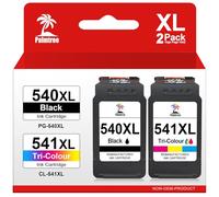 Palmtree 540XL 541XL Multipack Compatibile con Cartucce Canon 540 541 XL per Canon PIXMA MG3650s MG3650 MG3600 TS5150 TS5151 TS5100 MX535 MX475 MX395 Cartucce TS5150 PG540 Nero CL541 Colore
