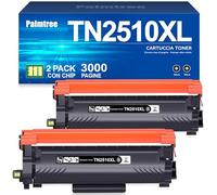 Palmtree TN2510 TN2510XL Toner Compatibili per Brother TN-2510 TN-2510XL TN 2510 TN 2510XL Brother HL-L2400DWE MFC-L2800DW MFC-L2827DWXL DCP-L2665DW MFC-L2835DW HL-L2445DW DCP-L2620DW (2 Nero)