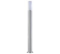 Palo 100cm Lampione Grigio spazzolato Giardino Esterno e27 led Lampioncino