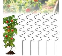 Palo a spirale per pomodoro, picchetti a spirale per piante rampicanti, supporti per piante rampicanti, supporti per piante per pomodoro rosa vite (5 pezzi)