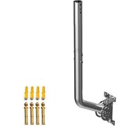 Palo antenna in acciaio inox da 71 cm per antenne TV, satellitari e Wi-Fi | Supporto da parete per antenna robusto, treppiede per antenna, staffa per antenna