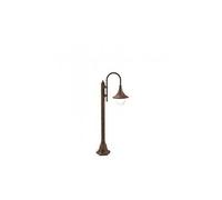 Palo in pressofusione di alluminio LAMPARA PALO E27 Dimensioni 24x44xh 135 cm Diffusore in termoplastico trasparente colore RUGGINE RUGGINE