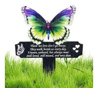 Palo commemorativo a farfalla, segno della tomba a farfalla, asta per incisioni, cimitero commemorativo a farfalla decorazione cimitero per la perdita dell'amore, commemorazione per esterni cortile