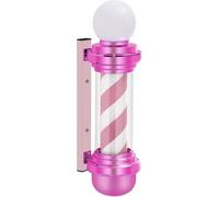 Palo da Barbiere A LED in Stile Classico, Insegna Aperta per Parrucchiere, Strisce LED Multicolor Rotanti, Luce Rotante da Parete per Esterni, Impermeabile, Risparmio Energetico, Pink, 88cm/34.65in