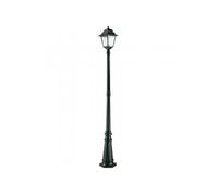 Palo Da Esterno Contemporaneo H212Cm Quadrata Alluminio E Vetro Nero 1 Luce E27