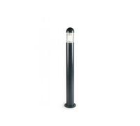 Palo Da Esterno Moderno H100Cm Torch Alluminio E Vetro Grigio 1 Luce E27