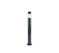 Palo Da Esterno Moderno H100Cm Torch Alluminio E Vetro Grigio 1 Luce E27