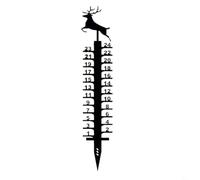 Palo decorativo e pratico da 61 cm in acciaio per misurare il paese delle meraviglie bianco invernale (cervo)