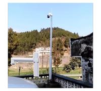 Palo di Montaggio per Telecamera di Sicurezza Bianco, Staffa Regolabile da 6,6 a 19,7 Piedi con parafulmine da 15,7 Pollici, palo di sorveglianza Durevole per l'installazione di telecamere a