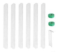 Palo di muschio in plastica per piante d'appartamento con profilo cilindrico che offre un contatto migliore per le radici aeree rispetto alle alternative rotonde (6 pezzi x 6 x 2)