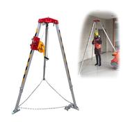 Palo Di Soccorso Per Fognature Pieghevole Sistema Di Soccorso Con Treppiede Multifunzione Per Ingegneria Kit Treppiede Per Spazi Confinati Per Condotte Interrate/condizioni Difficili(1800LBS Winch+Saf