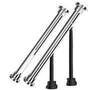 Palo di sostegno da incasso, Gambe di supporto for lavello sottopiano in acciaio inox color argento, altezza regolabile 35-95 cm, confezione da 2(Height 49 80cm(19.3" 31.5"))