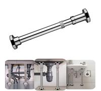 Palo di sostegno da incasso, Kit staffe di supporto for lavello in acciaio inossidabile, senza trapano, regolazione dell'altezza 35-95 cm(H 70 120cm/28" 47")