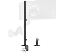 Palo di Supporto per Monitor Extra Alto 814 mm a 2 Sezioni con Base di Montaggio, Perno Centrale Robusto (Supporta fino a Max.40 kg), 2 Opzioni di Montaggio, Nero