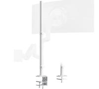 Palo di Supporto per Monitor Extra Alto 814 mm a 2 Sezioni con Base di Montaggio, Perno Centrale Robusto (Supporta fino a Max.40 kg), 2 Opzioni di Montaggio, Bianco