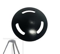 Palo di supporto per telo di copertura per barca, tappo a fungo - Parte superiore in plastica da 5" con 3 fori per cinghia, accessori per barca (tappo nero, palo non incluso)