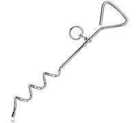 Palo e cavo per legare il cane, 9,1 m, resistente, a spirale, guinzaglio per cani, catena in metallo girevole a 360°, per cani di taglia piccola, media e grande all'aperto (palo singolo)