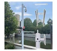 Palo e Staffa per Montaggio Telecamera in Acciaio zincato da 3 m - Palo di sorveglianza Resistente con Gabbia di Base a Terra e parafulmine da 40 cm per telecamere di Sicurezza da 2-6 m (BIA