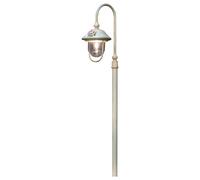 Palo Esterno Classico Bari Metallo Ceramica Bianco Sfumato Oro 1 Luce E27