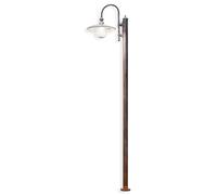 Palo Esterno Classico Campobasso Metallo E Ceramica Nero Sfumato Rame 1 Luce E27
