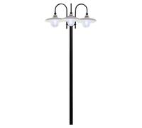 Palo Esterno Classico Campobasso Metallo E Ceramica Nero Sfumato Rame 3 Luci E27