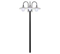 Palo Esterno Classico Campobasso Metallo E Ceramica Nero Sfumato Rame 3 Luci E27