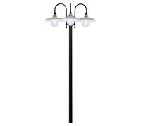 Palo Esterno Classico Campobasso Metallo E Ceramica Nero Sfumato Rame 3 Luci E27