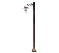 Palo Esterno Classico Genova Metallo E Ceramica Nero Sfumato Rame 1 Luce E27