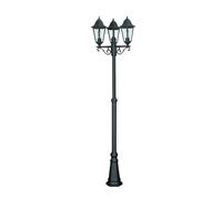 Palo Esterno Sawyer Alluminio Nero 3 Luci E27 Ip44