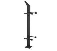 Palo for balaustra in vetro in acciaio inox 304, palo for ringhiera alto 85/105 cm adatto for piattaforme, corridoi, scale, ponti ecc. (colore: argento)(Black,85cm/33.5in)