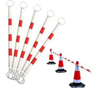 Palo for barricata retrattile in PVC | Barricata stradale riflettente da 5/10 pezzi for il controllo della folla(5 Pcs)