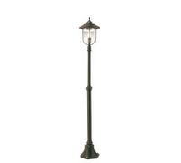 Palo in pressofusione di alluminio PORTO PALO MEDIO E27 Dimensione 25x25x h 118-184 cm Diffusore in termoplastico trasparente colore RUGGINE RUGGINE