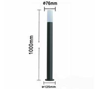 PALO LED 60CM 100CM E27 PALETTO 220V LAMPIONE ESTERNO NERO ACCIAIO PER GIARDINO [EEK: A++]