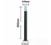 PALO LED 60CM 100CM E27 PALETTO 220V LAMPIONE ESTERNO NERO ACCIAIO PER GIARDINO [EEK: A++]